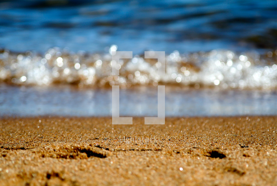 tide washing onto a beach