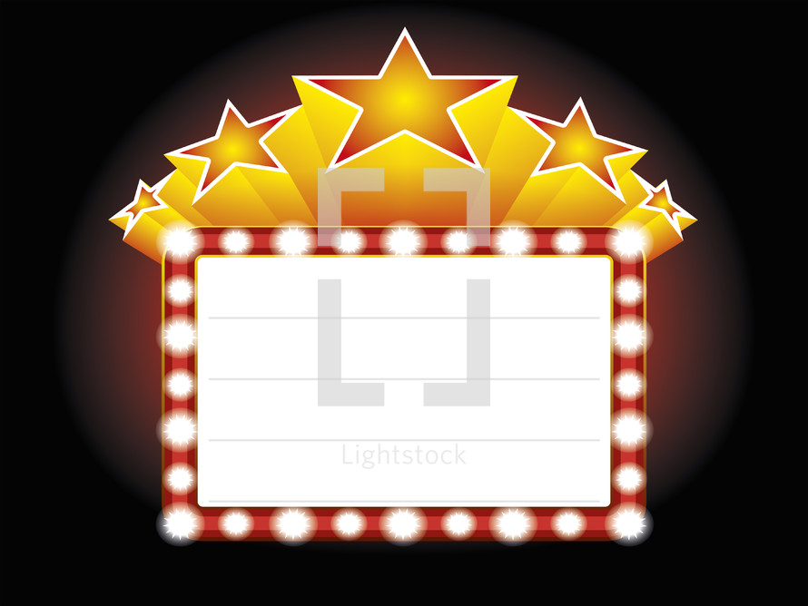 movie stars marquee sign 