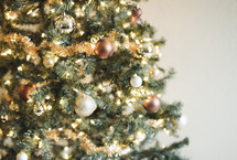 Christmas ornaments on a Christmas tree 