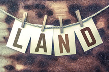 word land on a clothesline 