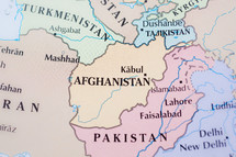 map of Afghanistan, Pakistan, Iran 