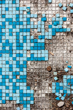 small blue mosaic tiles 