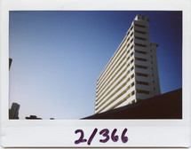 Polaroid of a hotel 