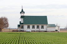church and farmland 