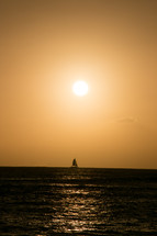 sailing at sunset 