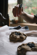 a woman baking pastries 