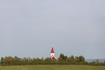 beautiful old country side church steeple