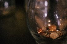 coins in a jar 