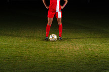 soccer player on a field