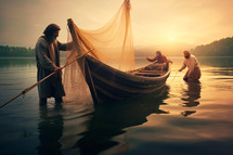 Disciples fishing