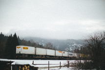 train box cars on the tracks 