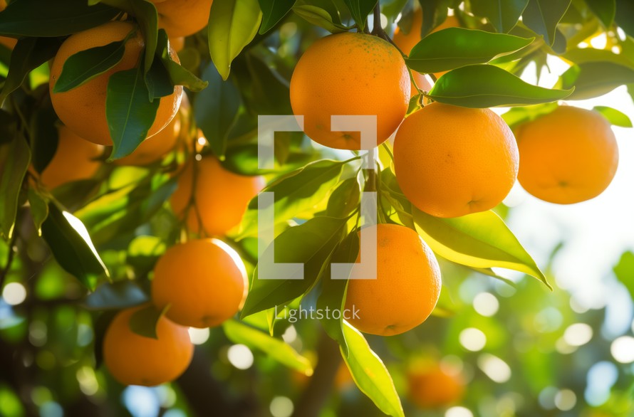 Oranges in the sunlight