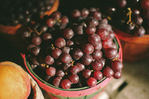 grapes in a basket 