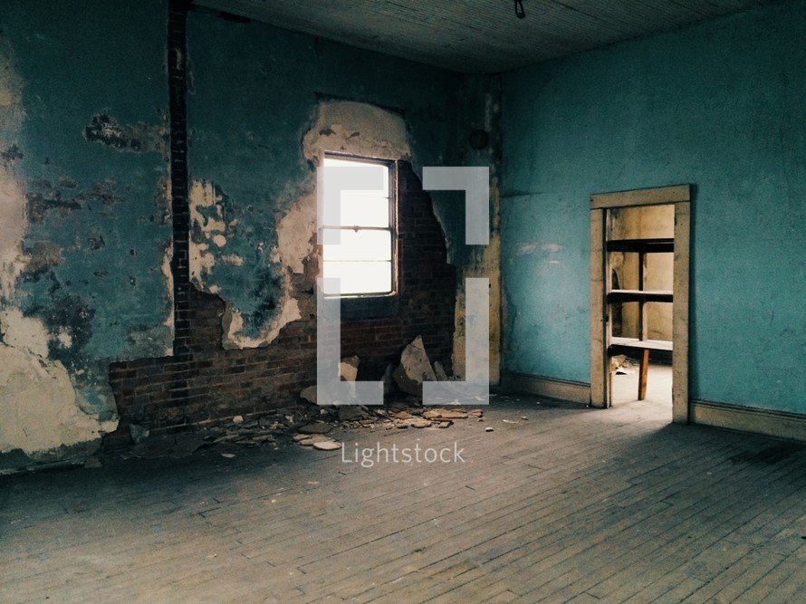room in an abandoned house 