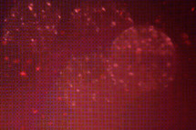a red background made from photo of bokeh in various layers and colors and textures