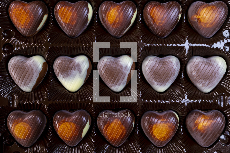 Valentines Day concept heart shaped chocolate