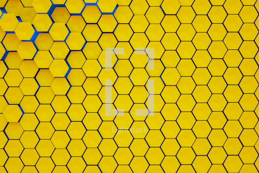 yellow honeycomb background 