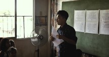 Teacher of children in the church in the Philippines
