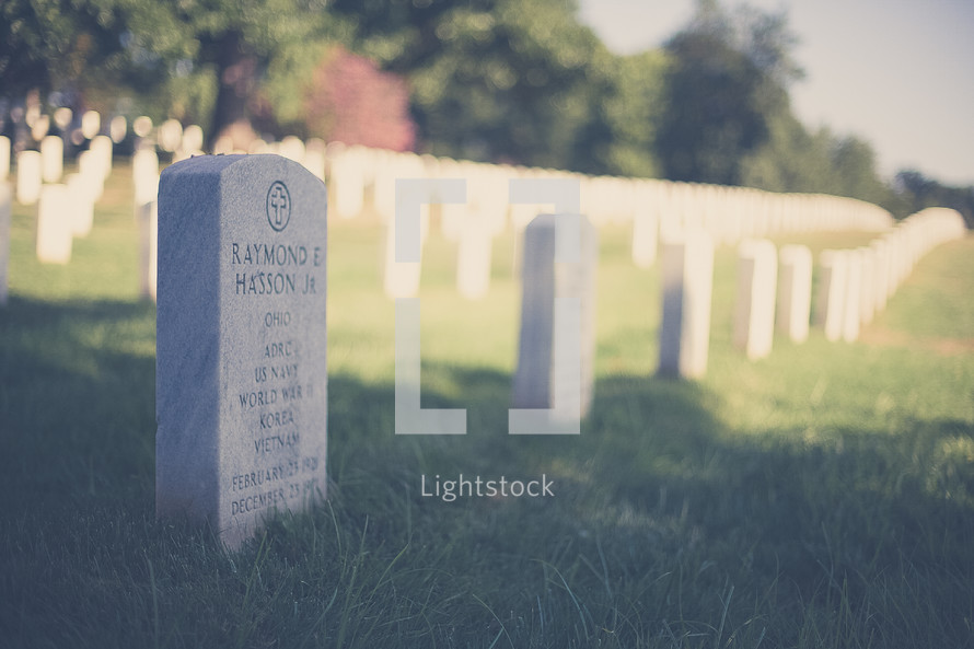 graves in Arlington National Cemetery 