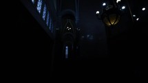 dark church interior 