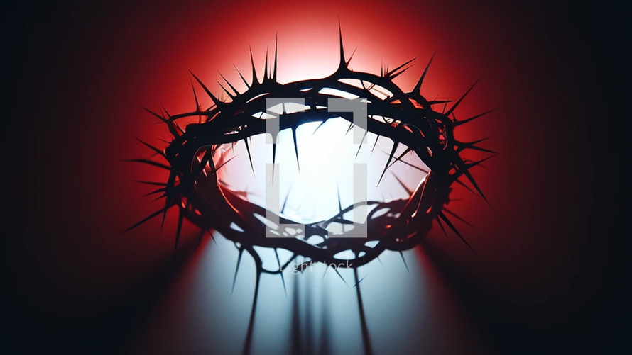 The Crown of Thorns in red and white