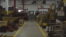 machinery in a warehouse 