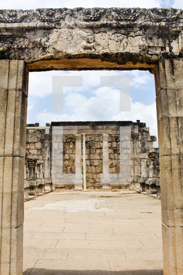 The synagogue in Capernaum.