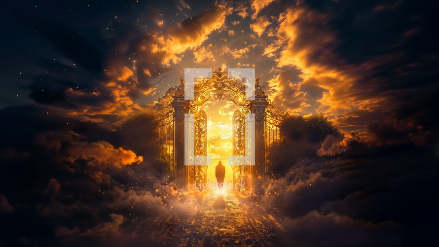 Entering the gates of heaven. The door is Jesus. Afterlife revealed
