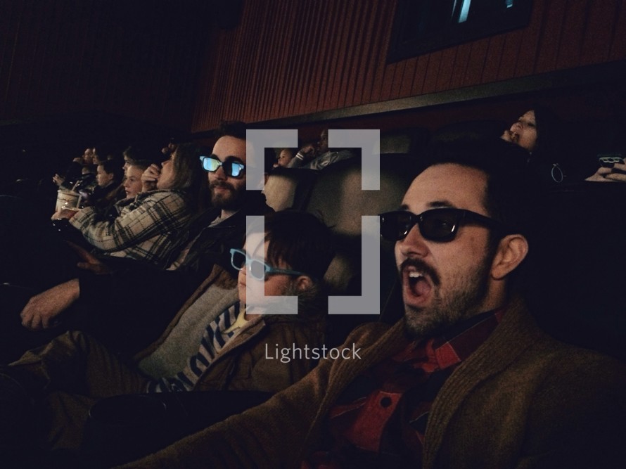 3D glasses at a movie theater 