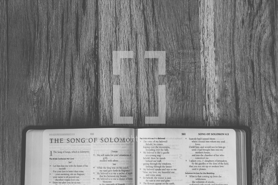 Bible opened to Song of Solomon 