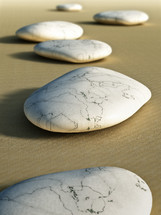 stones on sand 