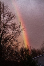 rainbow in a hazy sky 