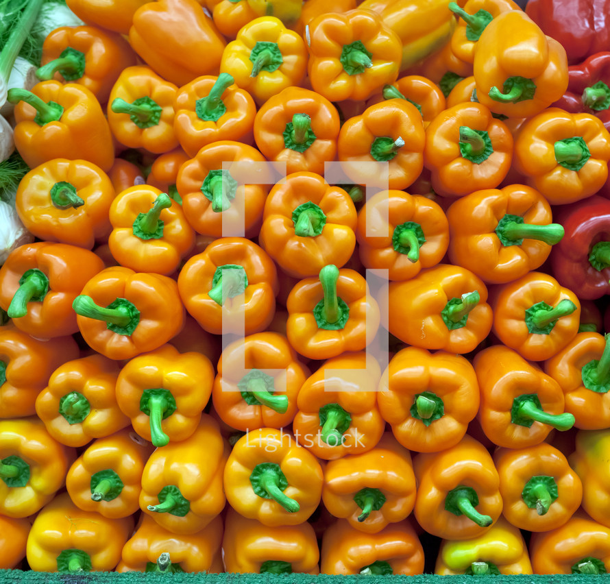 orange bell peppers 