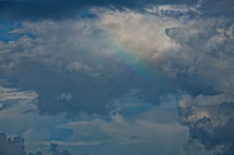 rainbow and clouds background 