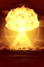 nuclear bomb explosion 