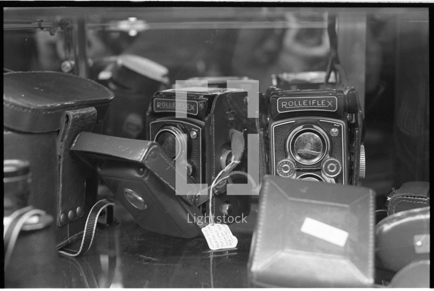 Antique cameras.