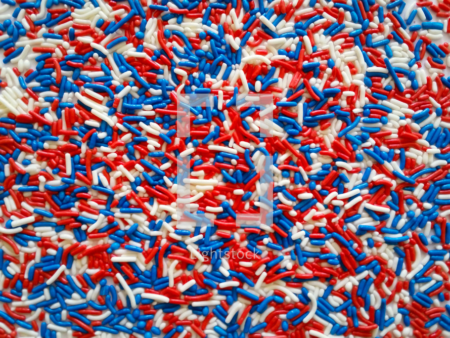 red, white, and blue sprinkles 