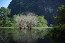 Trang An landscape with water