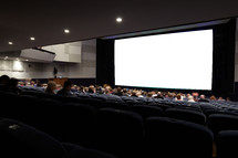 Cinema auditorium with people