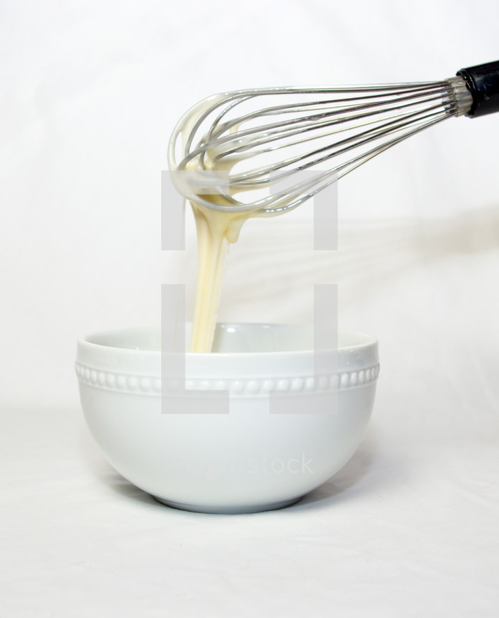 whisk in a bowl 