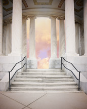 marble pillars and stairs 