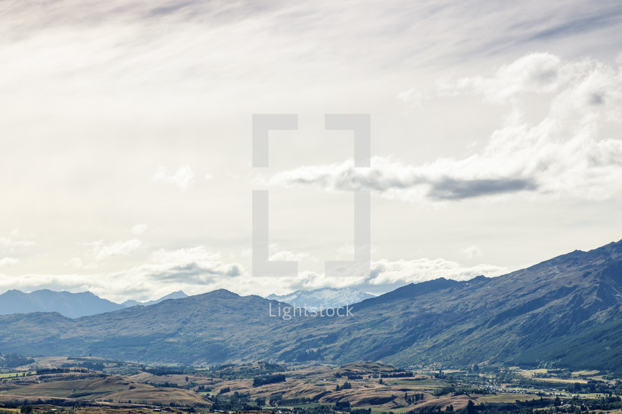landscape scenery in South New Zealand 