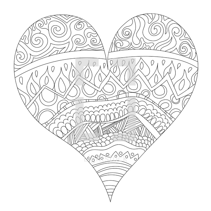 heart coloring sheet 