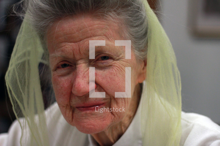 face of an elderly woman 