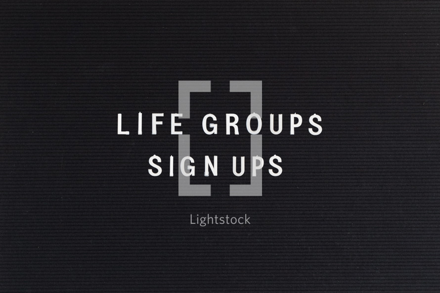 life groups sign ups 