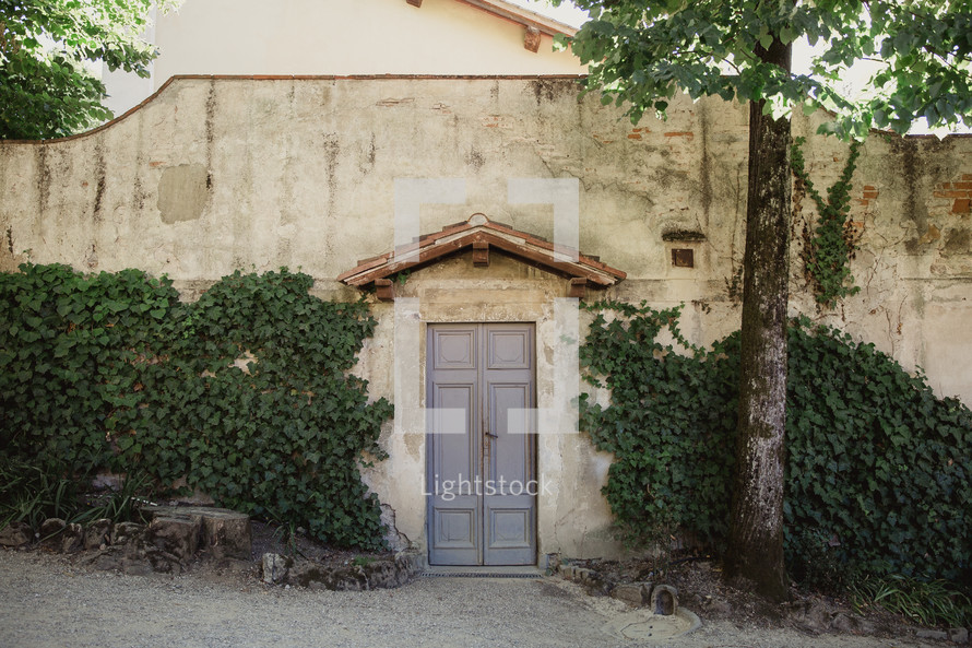 door on an exterior wall in Italy 