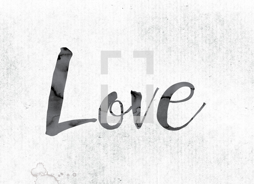 word love on white background 