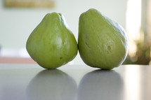 two green pears 