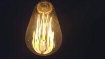 a glowing Edison bulb 