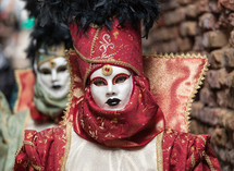 Venetian mask of 2015 depicting the French playing cards.